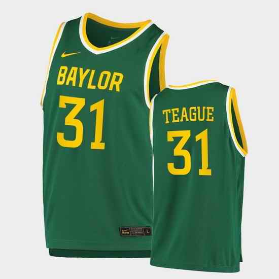Men Baylor Bears Macio Teague Replica Green College Basketball 2020 21 Jersey